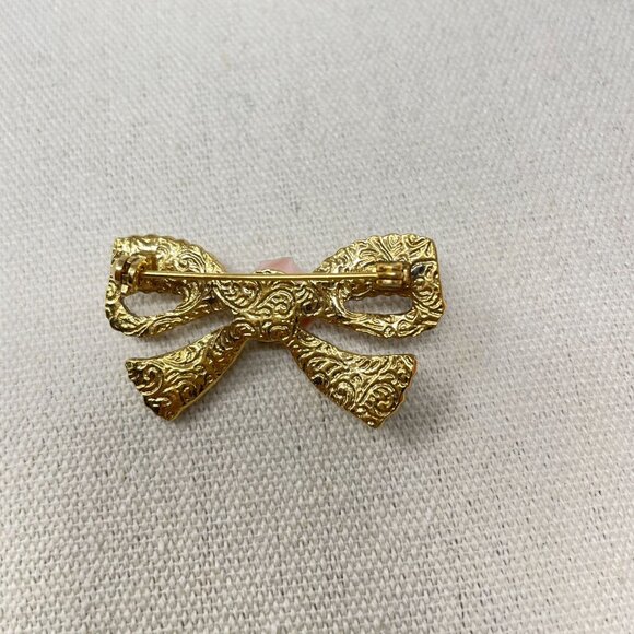 Lot of 5 Vintage‎ Brooches Christmas Art Deco Bow Angel Floral Brooch Pin - Picture 11 of 16